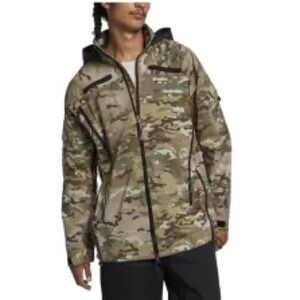 Men's Camouflage Hooded Softshell Jacket - Camo